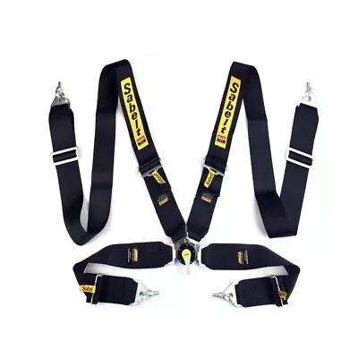 Sabelt Black Race Seat Belts 4-Points FIA Approved Drift 3  ASM Snap On Harness • £118.80