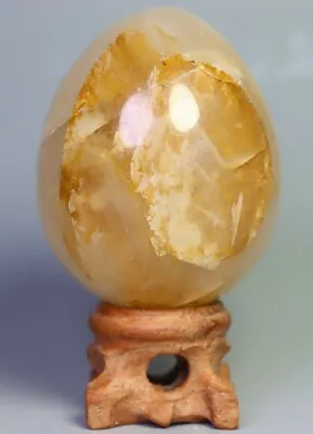 NATURAL Yellow PHANTOM MULTI INCLUSIONS Rainbow CRYSTAL Polishing Sphere Egg • $22.99