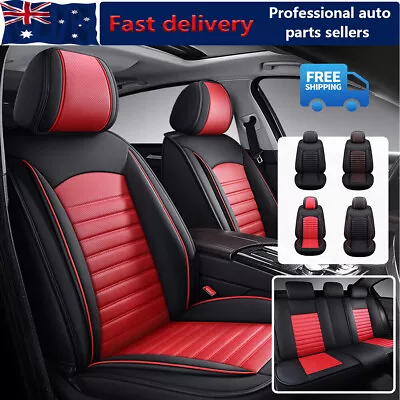 Luxury Car Seat Covers For Ford Ranger Faux Leather Front Rear Seat Cushion Part • $134