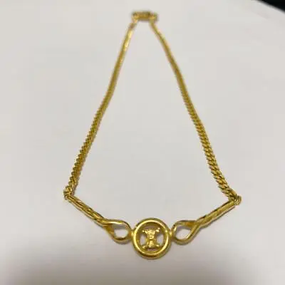 CELINE Necklace Triomphe Gold Vintage • $299.13