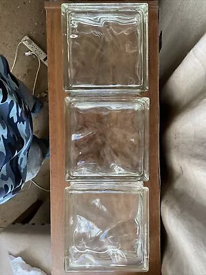 Corning Glass Bank Vintage *8 X8 X4  Architectural Glass Brick (3) Total • $70