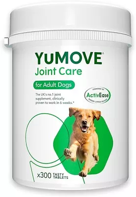 Lintbells YuMOVE Dog Joint Supplement For | Adult Dogs | 300 Tablets UK • £53.99