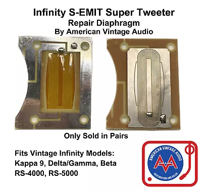 PAIR (2) Infinity S-EMIT Super Tweeter Repair Parts • TWO Pieces • NEW By AVA • $40