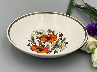 J&G Meakin Poppy - 71/2  Rounded Vintage Cereal / Soup Bowl. • £8.49