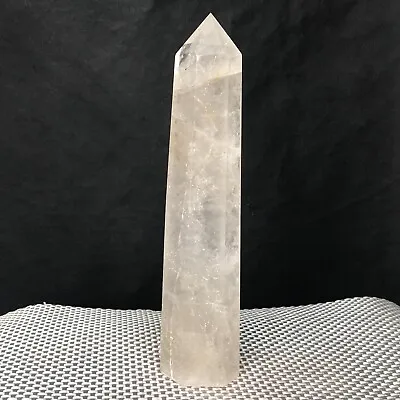 2.02LB Natural Clear Quartz Obelisk White Crystal Energy Column Healing E82 • $13.83