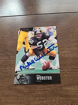 Nice 1997 Upper Deck Legends Mike Webster On Card Auto. Rare. #AL 176 • $215