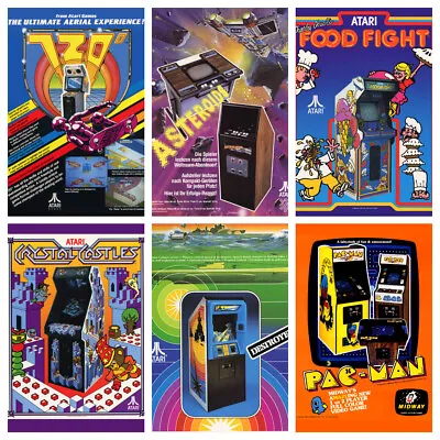 £9.99 • Buy ARCADE GAME POSTERS V2 A3 Large Retro Game Reproduction Flyers Gaming 