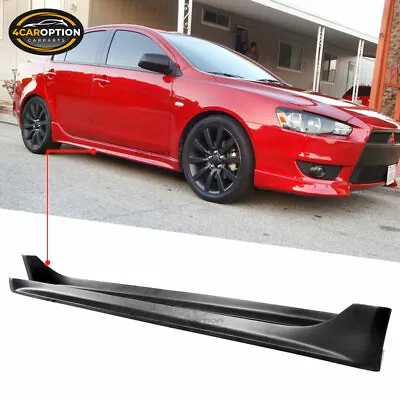 Fits 08-17 Mitsubishi Lancer JDM Style Side Skirts Rocker Panel Extension Lip • $139.99