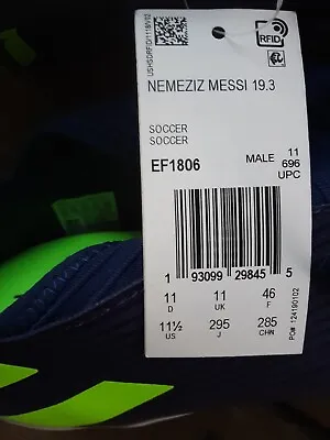 Adidas Nemeziz Messi 19.3 FG Firm Ground Soccer Cleats Shoes Men USA 11.5 • $39.99