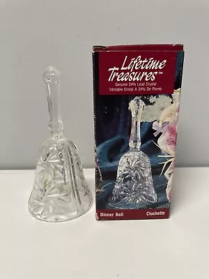 Vintage Lead Glass Crystal Dinner Bell By Lifetime Treasures 1993 With Orig. Box • $9.99