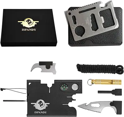 Gift For Men Dad 18 In 1 Credit Card Multitool Survival Tool EDC Pocket Tool • $14.99