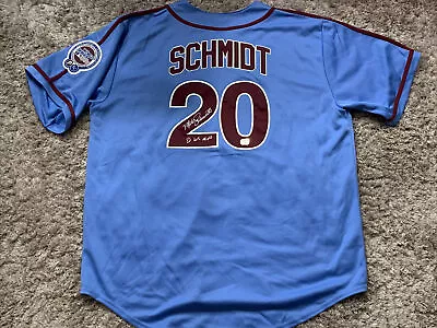 Mike Schmidt MLB SIGNED Custom PHILADELPHIA PHILLIES Baseball 1980 WS JERSEY MVP • $549.99