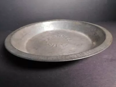 Vintage 8 3/4  Steel Pie Baking Tin - Channel Pies - (Fresno CA) • $19.99