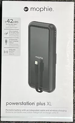 Mophie Powerstation Plus XL Portable Battery & Wireless Charger 8K Black • $20