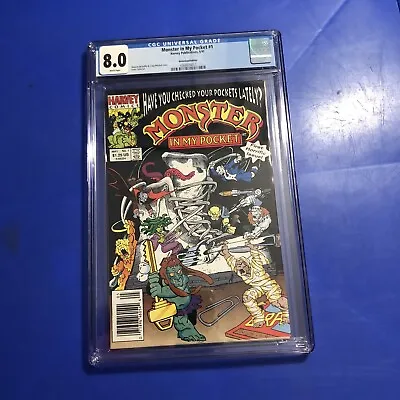 Monster In My Pocket 1 Newsstand CGC 8.0 1st APPEARANCE Comic 1991 OPTIONED • $176