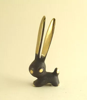 Walter BOSSE Vienna Sweet Little RABBIT Austria Bronze Era Patinated Brass • $52.99