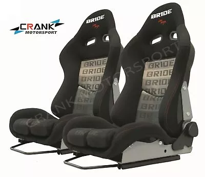 2x Bride Stradia Fiberglass Full Black Gradient ADR Apprv Car Racing Sport Seat • $1145