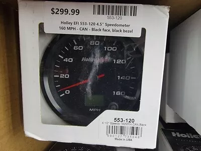 Holley EFI 553-120 -  4-1/2  CAN Speedometer 0-160 MPH Black Face • $299.95