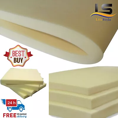 £8.95 • Buy 100% Memory Foam Cut To Size Seat Pad Floor Cushions Sofa Chair Dog Topper 