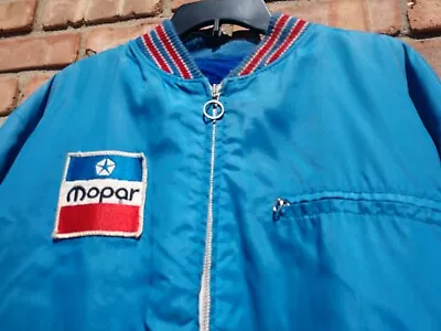 Vtg MOPAR CHYSLER RACING JACKET W/ PLUSH LINING USA Sz 4 XL * RARE * Original • $125