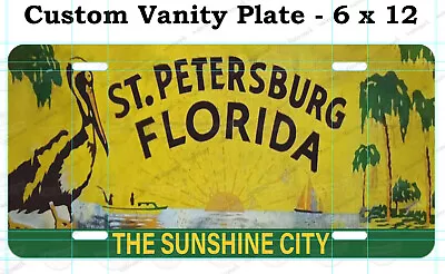 St. Petersburg Florida Vintage License Metal Plate Tag Auto ATV Bike Keychain • $16.99