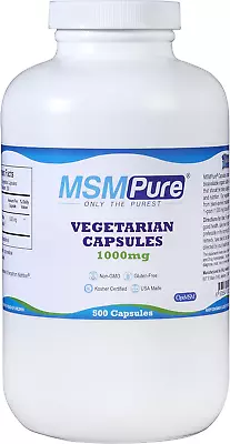 Msmpure Vegetarian Capsules 500 Count Made With Organic Sulfur Crystals 99.99 • $103.88