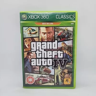 Grand Theft Auto IV 4 Four GTA Rockstar Microsoft Xbox 360 Game Free Post PAL • $12.95