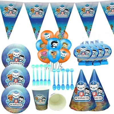 Kids Birthday Octonauts Party Supplies Decor Balloon Cup Plate Tableware Banner • £5.64