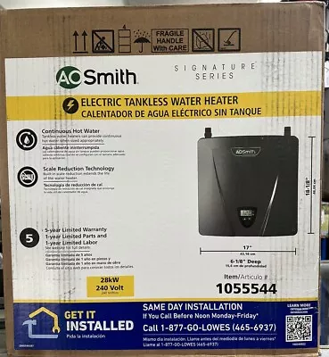 A.O. Smith R4LR-280E- 28kw/240V Signature Electric Tankless Water Heater-1055544 • $429.99