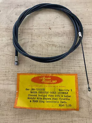 1971 & Later Models Maico Throttle Cable Assembly Part # 316.1131 NOS - NEW . • $24.95