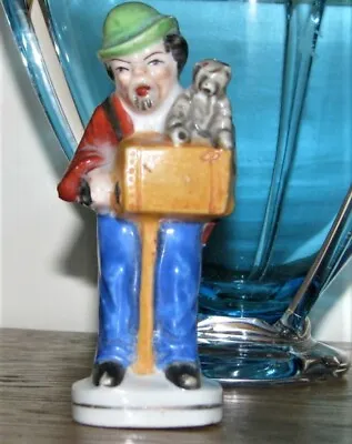 Vintage Japan Man Monkey Organ Grinder Porcelain • $12