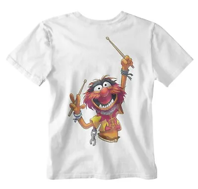 Animal T-shirt Muppet White 70s 80s 90s Tee Drummer 100% Retro Gift S- 3xl Tee  • £6.99