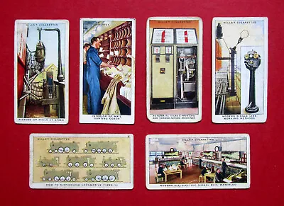 Wills  six Vintage  1938 Cigarette Cards   Railway Equipment  9-10-14-19-21-47 • £1.39