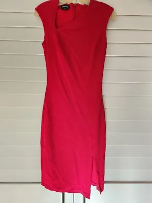 BEBE Red Sleeveless Bodycon Cocktail Party Club Dress Stretchy Sexy Women's XS • $20