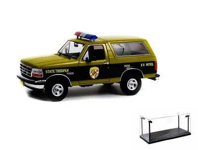 Diecast Car W/led Display Case 1996 Ford Bronco Maryland State Police Greenlight • $103.99