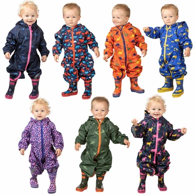 £29.99 • Buy Rydale Kid's Puddle Suit Waterproof Rainwear Snowsuit Splash Suits 7 Colours