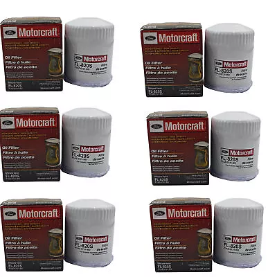 Ford OEM Engine Oil Filter Lincoln Mercury Motorcraft FL820S F1AZ6731BD Set Of 6 • $33.99