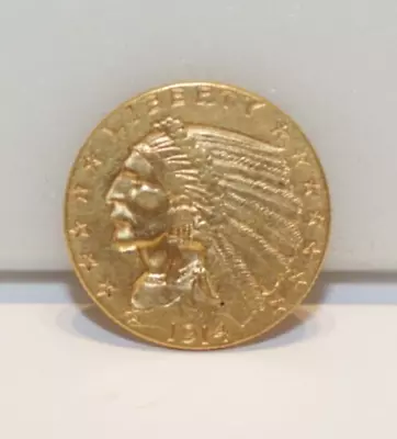 1914 US 2 1/2 Indian Gold Piece AU • $373.71