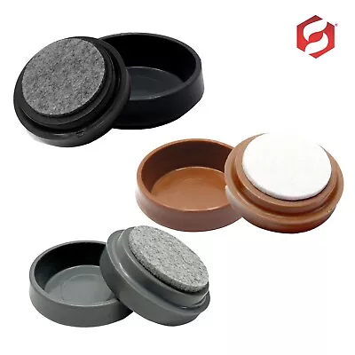 £3.15 • Buy 4 X CASTOR CUPS FELT BOTTOM FLOOR PROTECTORS Chair/Sofa/Leg Super Utensil