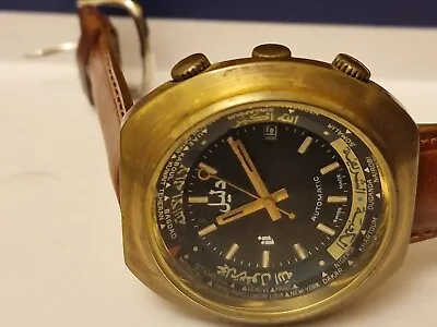 Vintage Dalil Watch Muslim   World Timer GMT Monte Carlo .Faulty  • $1219.66