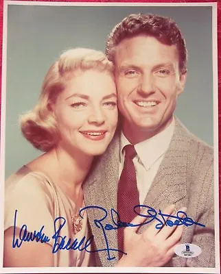 Robert Stack Lauren Bacall 2x Signed 8x10 Photo BAS Beckett Authentic Auto • $99.99