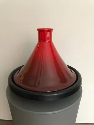 $129.99 • Buy Le Creuset Enameled Cast Iron Tagine, Cherry Red, Excellent Condition