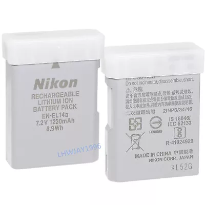 Original Nikon EN-EL14a Battery For D5300 D5500 D5200 D3300 P7800 P7700 MH-24 • $19.88