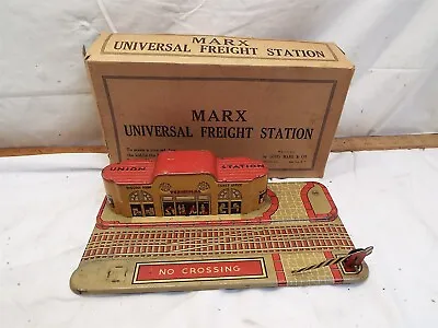 Vintage Marx Universal Train Freight Station Tin Litho Toy In Box Terminal • $89.99
