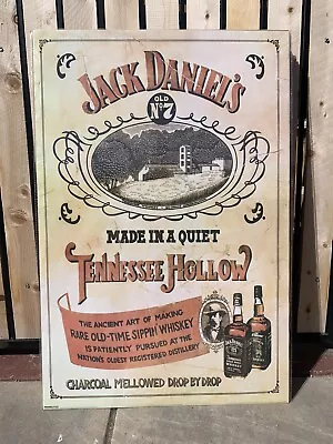 Jack Daniels Tennessee Hollow Whiskey Vintage Look Art Poster Print - 24  X 36  • $22.21