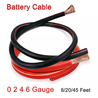 $18.79 • Buy Automotive Battery Invereter Cable Power Wire Amp Solar 0 2 4 6 Ga AWG Gauge Lot
