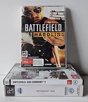 Battlefield 1942 / Hardline / Bad Company 2 PC DVD-ROM Game Bundle • $34.95