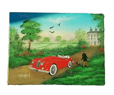 Jaguar XK150 1960  By Mal Burton 12x16  Fine Oil Painting - Vintage Car  • £62.50