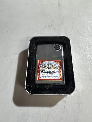 $75 • Buy BUDWEISER King Of Beer Logo Label Zippo Lighter / Anheuser Busch / Original Box