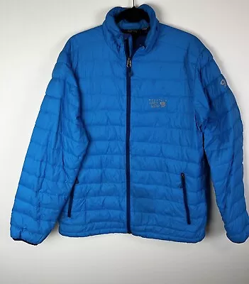Mountain Hardwear Nitrous 800 Goose Down Ultralight Puffer Jacket Men Large Blue • $49.98
